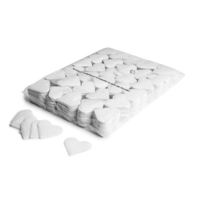 Confeti papel Corazones Blanco