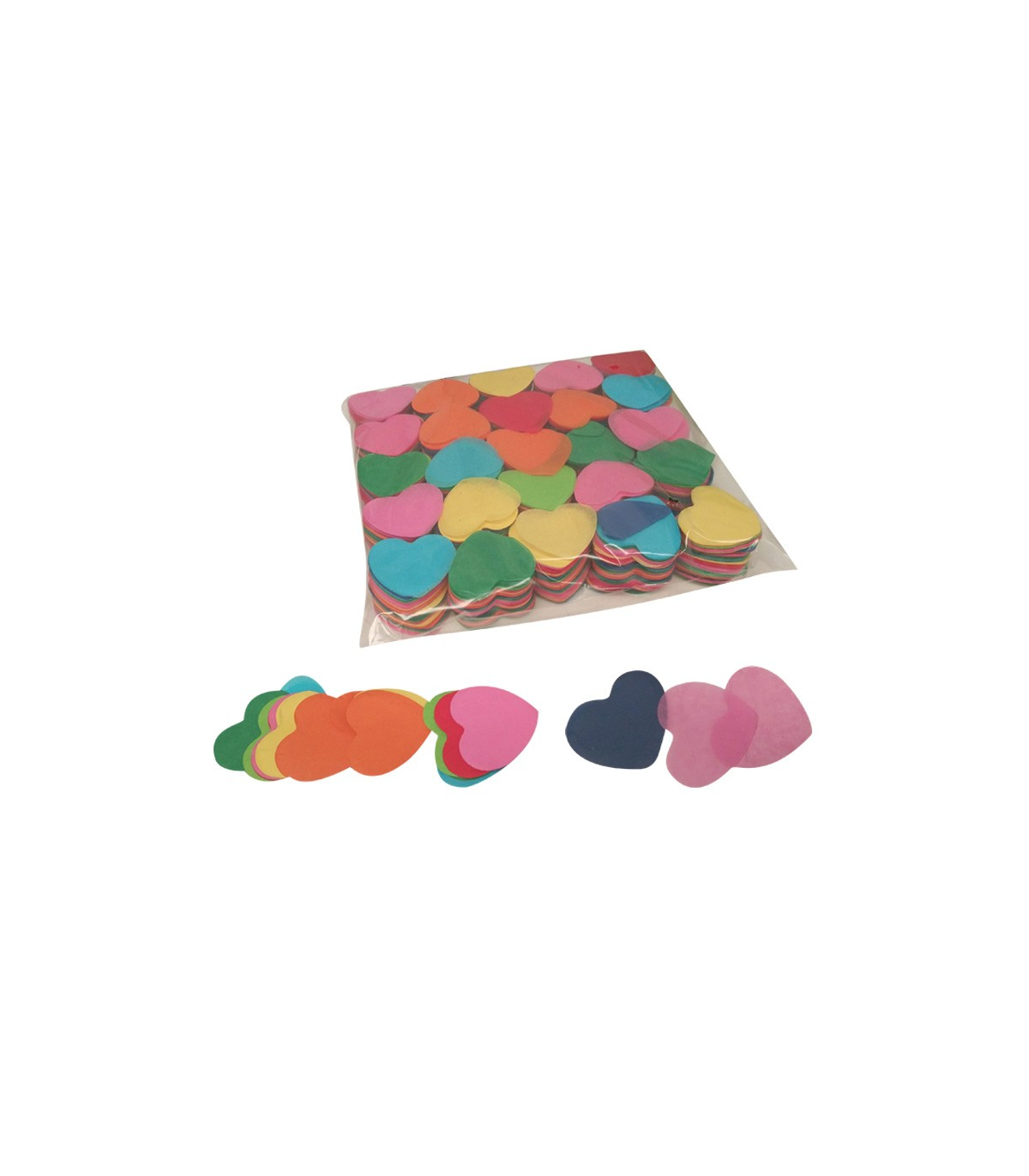 Confeti papel Corazones Multicolor