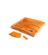 Confeti Papel Rectangular Naranja