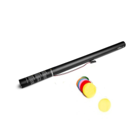 Cartuchos eléctricos 80 cm confeti circulos blancos