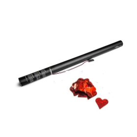 Cartucho Eléctrico 80 Cms Confeti Corazones Rojos Metal