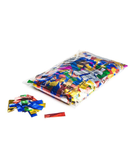 Confeti metalizado rectangular multicolor