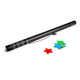 Cartuchos eléctricos 80 cm confeti estrellas multicolor