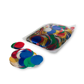 Confeti metalizado redondo multicolor