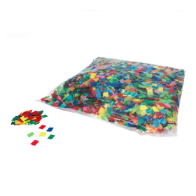 Confeti papel cuadrado multicolor