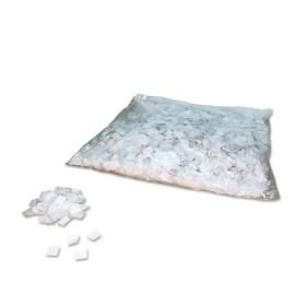 Confeti papel cuadrado blanco