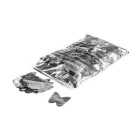 Confeti metalizado mariposas plata