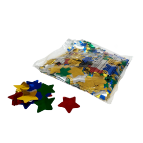 Confeti metalizado estrellas multicolor