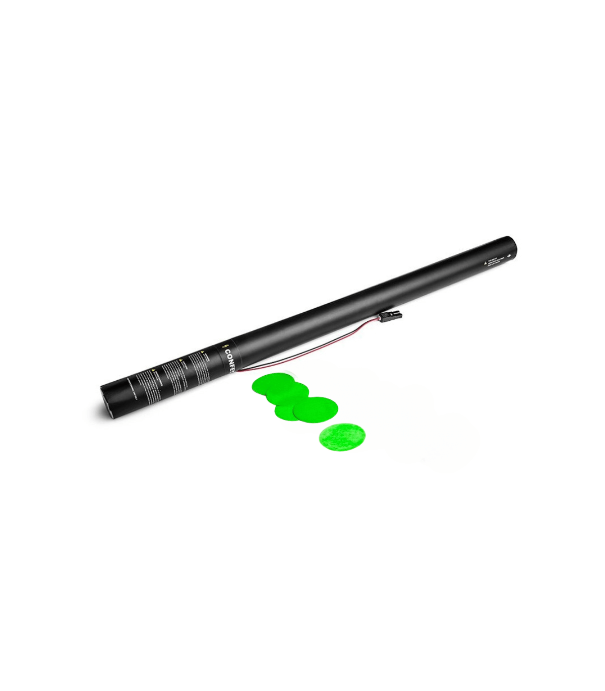 Cartuchos eléctricos 80 cm confeti redondo verde