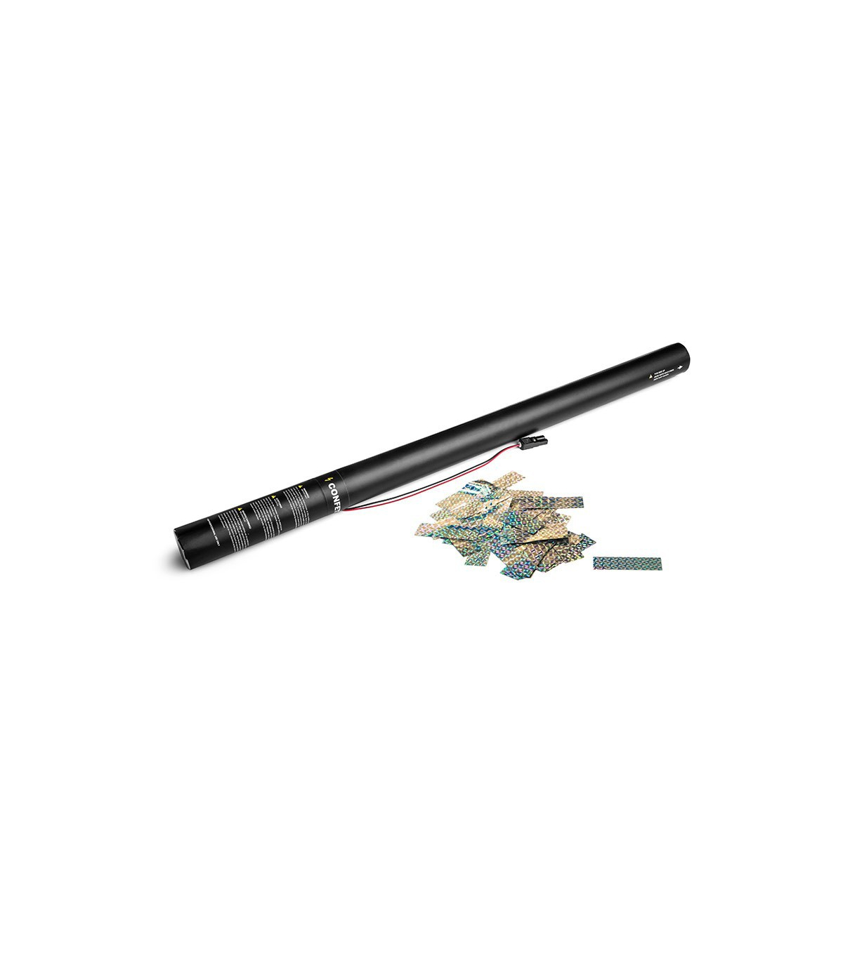 Cartucho Eléctrico 80 Cms Confeti Plata Láser