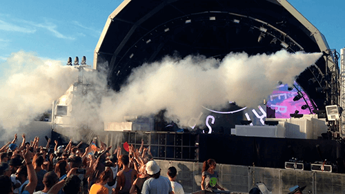 Efecto megatrón en un festival 