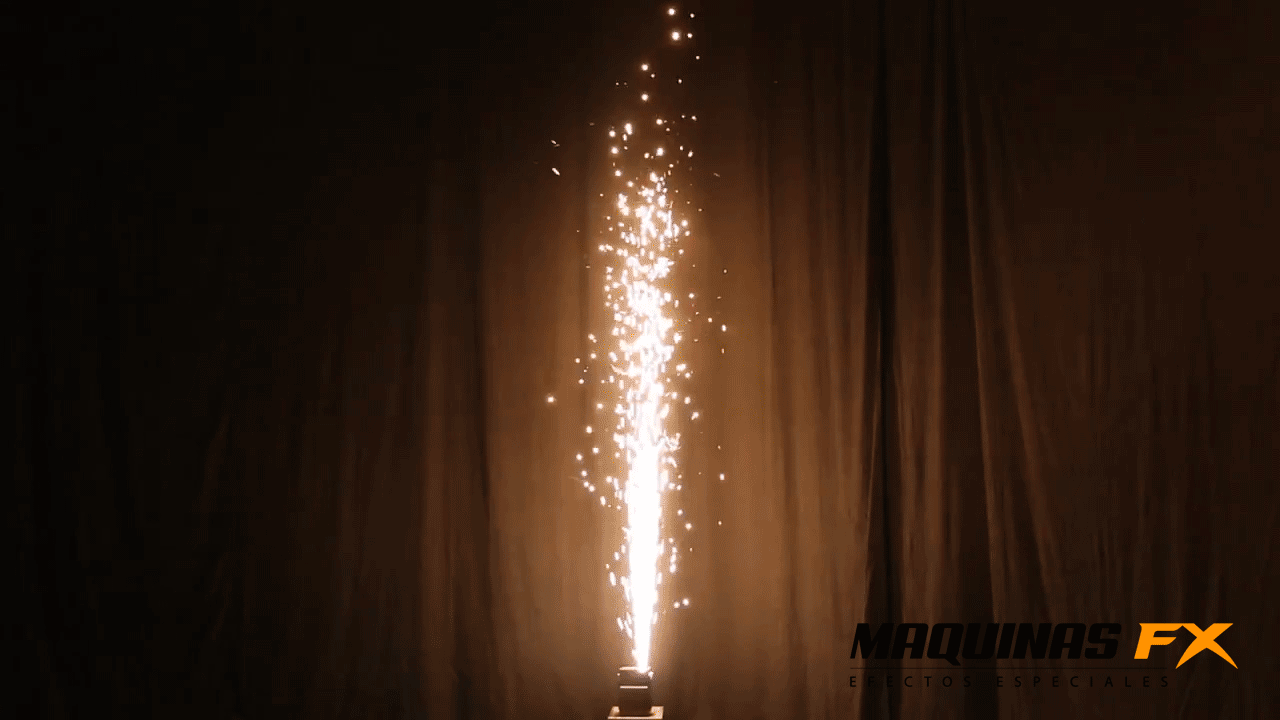 Auténtico fuego frío producido con la Máquina de Chispas SPARKLER de Máquinas FX, Efectos Especiales