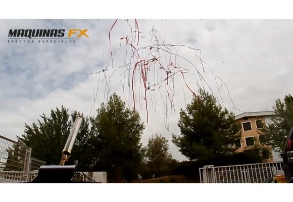 Efectos especiales de rabiosa actualidad al alcance de todos. Cañón lanzador de confeti y serpentinas mini.