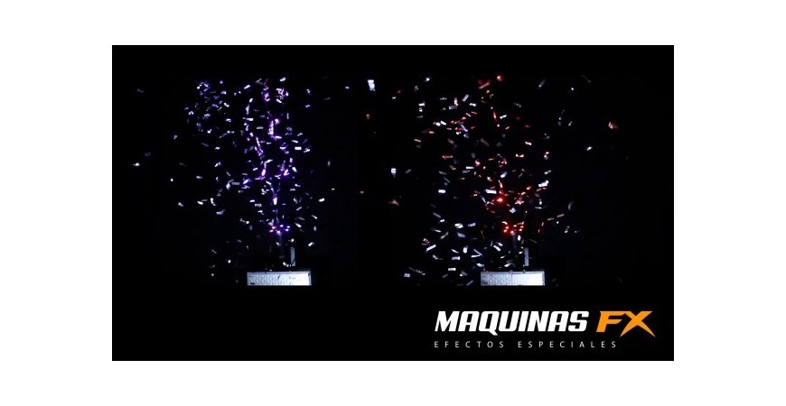 Una auténtica tormenta de color con la Turbina Fuente de Confeti LED Pro R-4